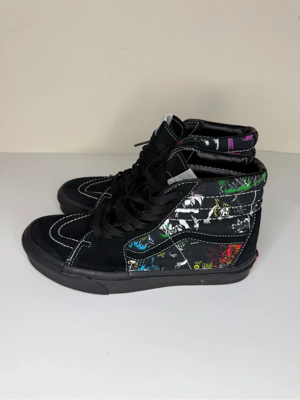 Vans X Disney 100 Villains Sk8 Hi Shoes Men's Size 6.5 Womens 8 Black Sneakers